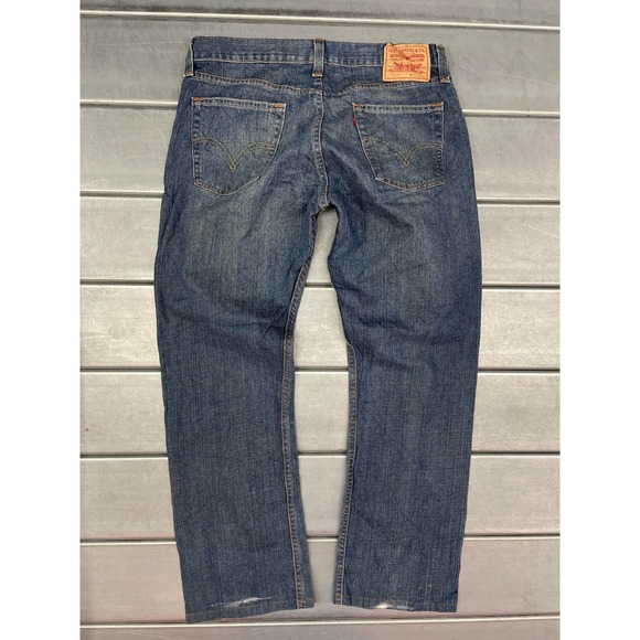 Vintage Levis 514 Slim Straight Mens 34X31 Blue Medium Wash Denim 100% Cotton - Picture 9 of 14
